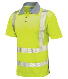 LEO WORKWEAR WOOLACOMBE ISO 20471 Cl 2 Coolviz Plus Polo Shirt